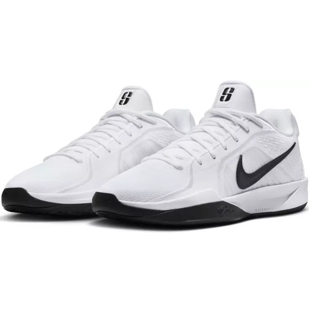 Nike Sabrina 2 Customs White Athletic Shoes with Black Swoosh